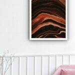 Quadro Decorativo Abstrato Marrom - 70x50 cm
