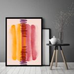 Quadro Decorativo Abstrato Pedrinhas - 70x50 cm