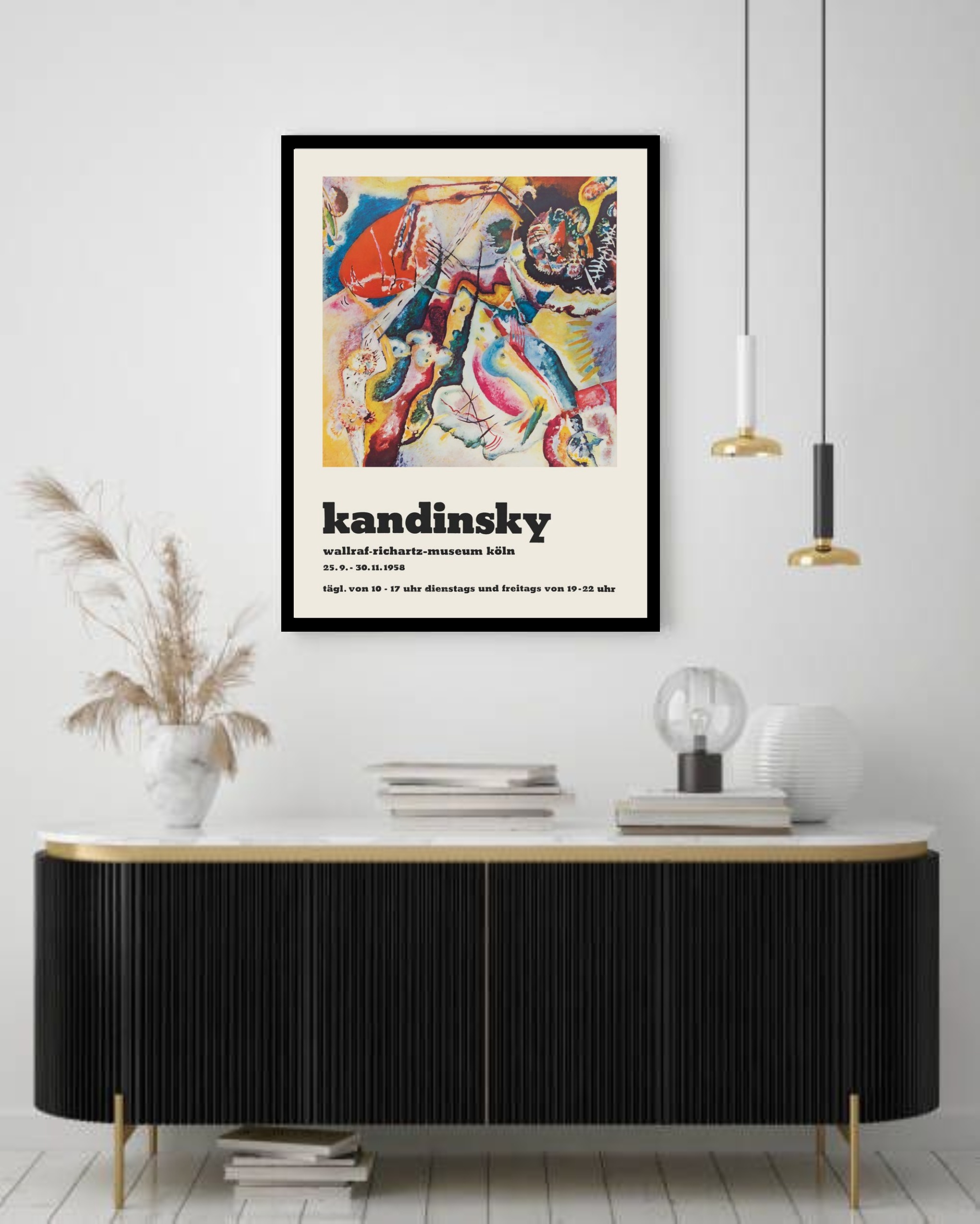 Quadro Decorativo Abstrato Poster Kandinsky - 70x50 cm