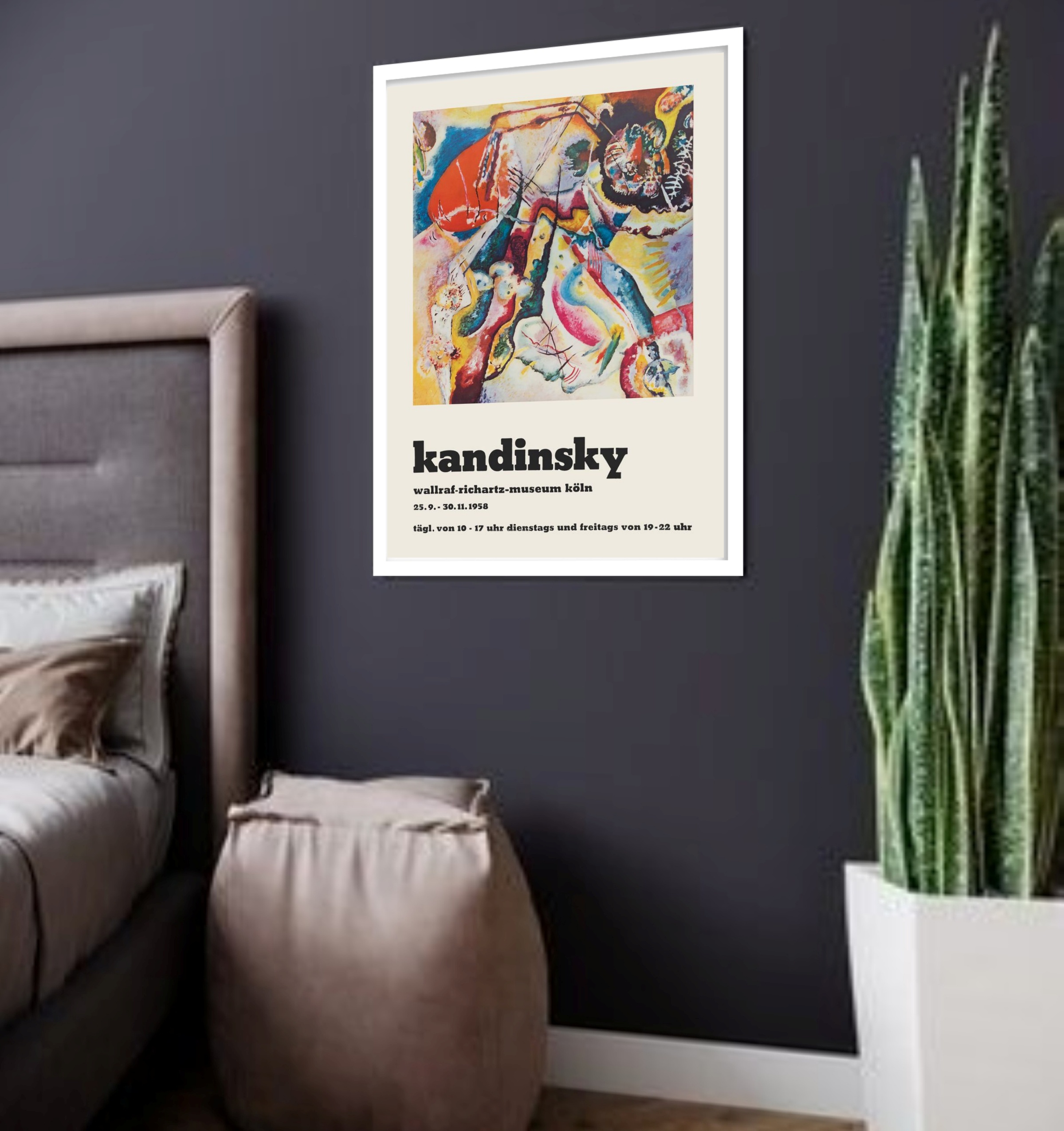 Quadro Decorativo Abstrato Poster Kandinsky - 70x50 cm