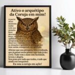 Quadro Decorativo Arquétipo Coruja Ativação