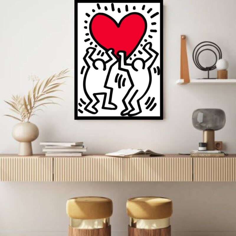 Quadro Decorativo Arte Keith Haring - 70x50 cm