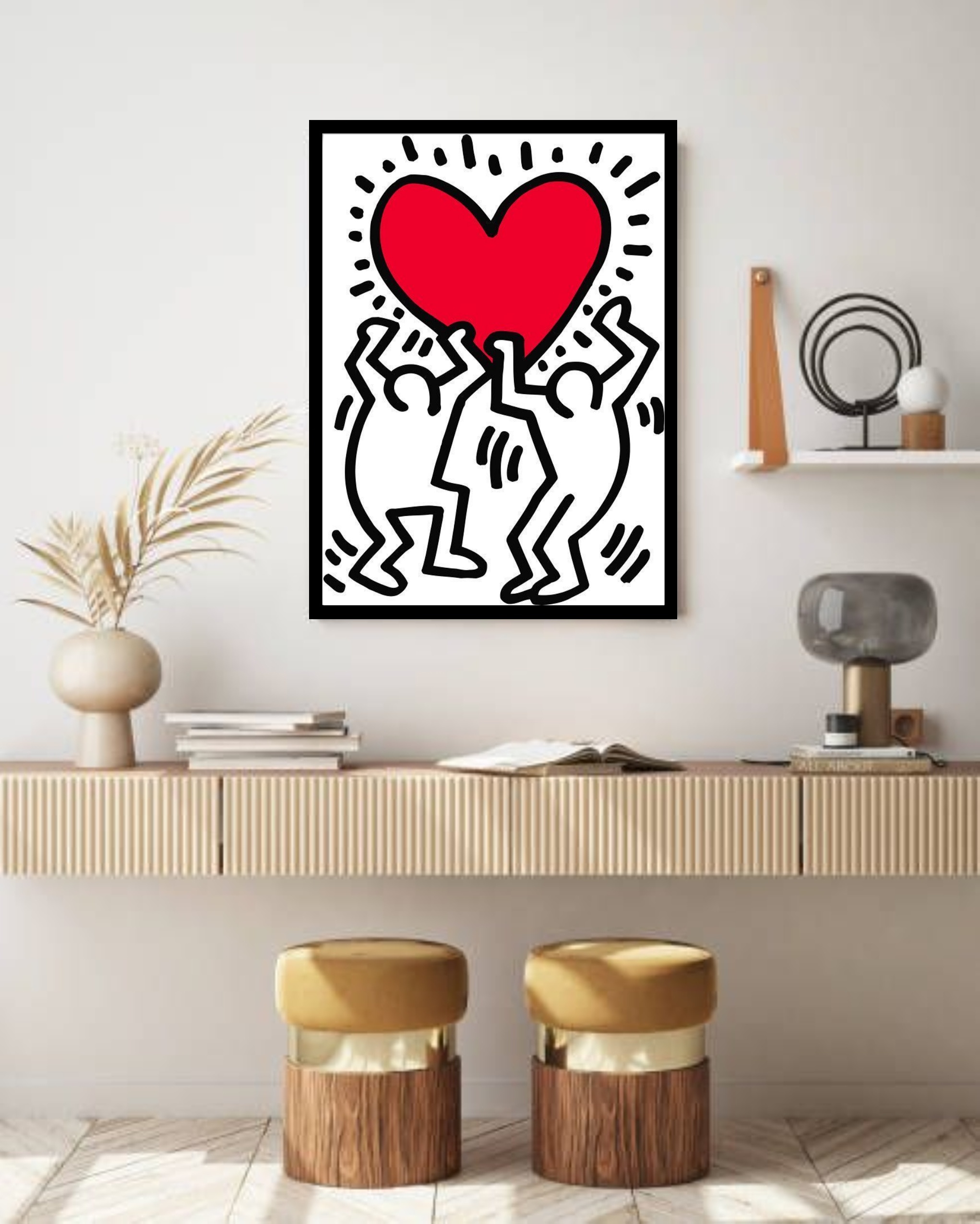 Quadro Decorativo Arte Keith Haring - 70x50 cm