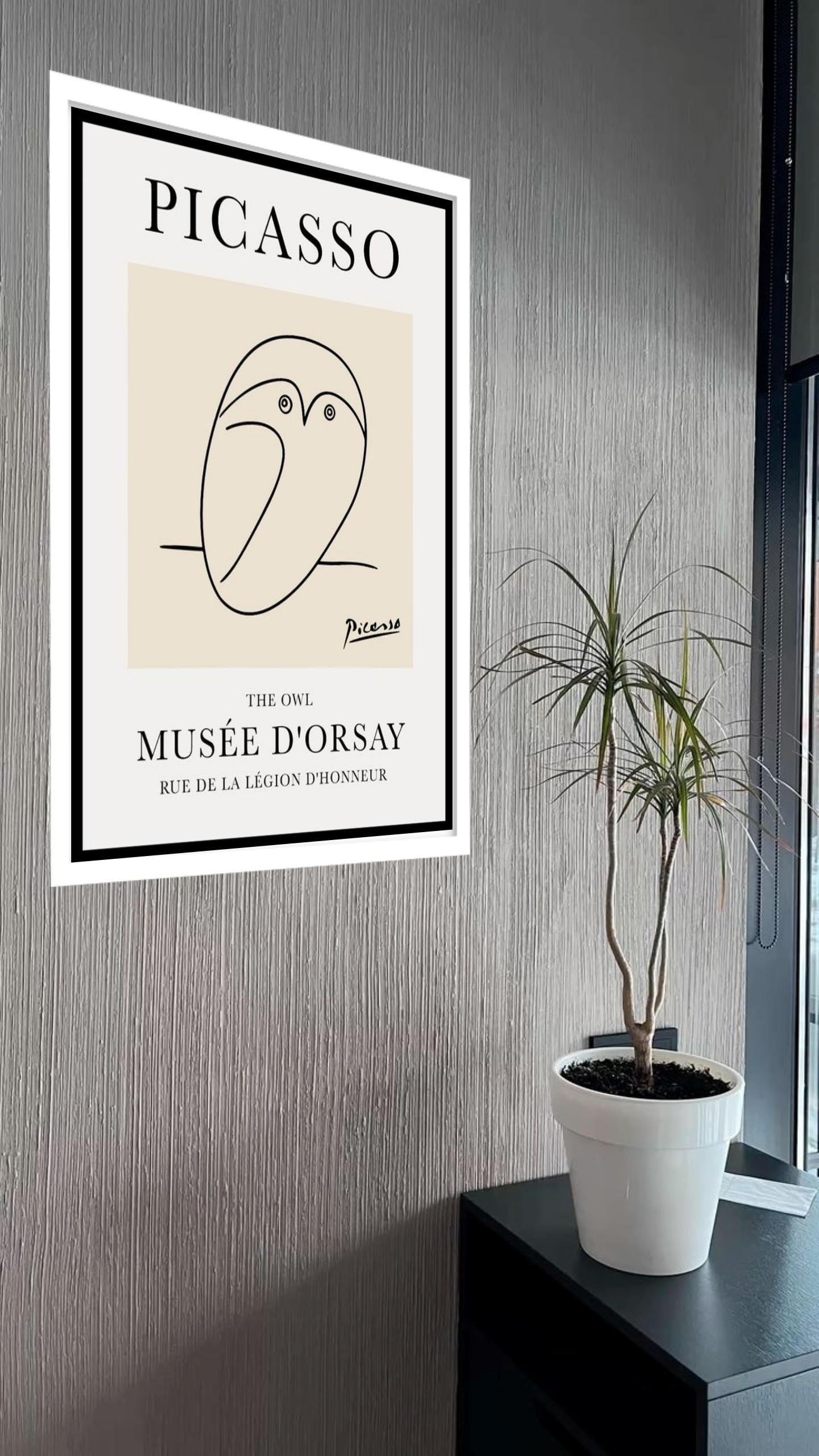 Quadro Decorativo Arte Picasso Corujinha - 70x50 cm