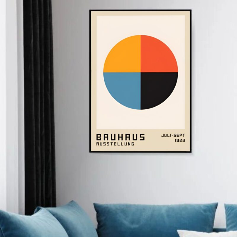 Quadro Decorativo Bauhaus – Círculo - 70x50 cm
