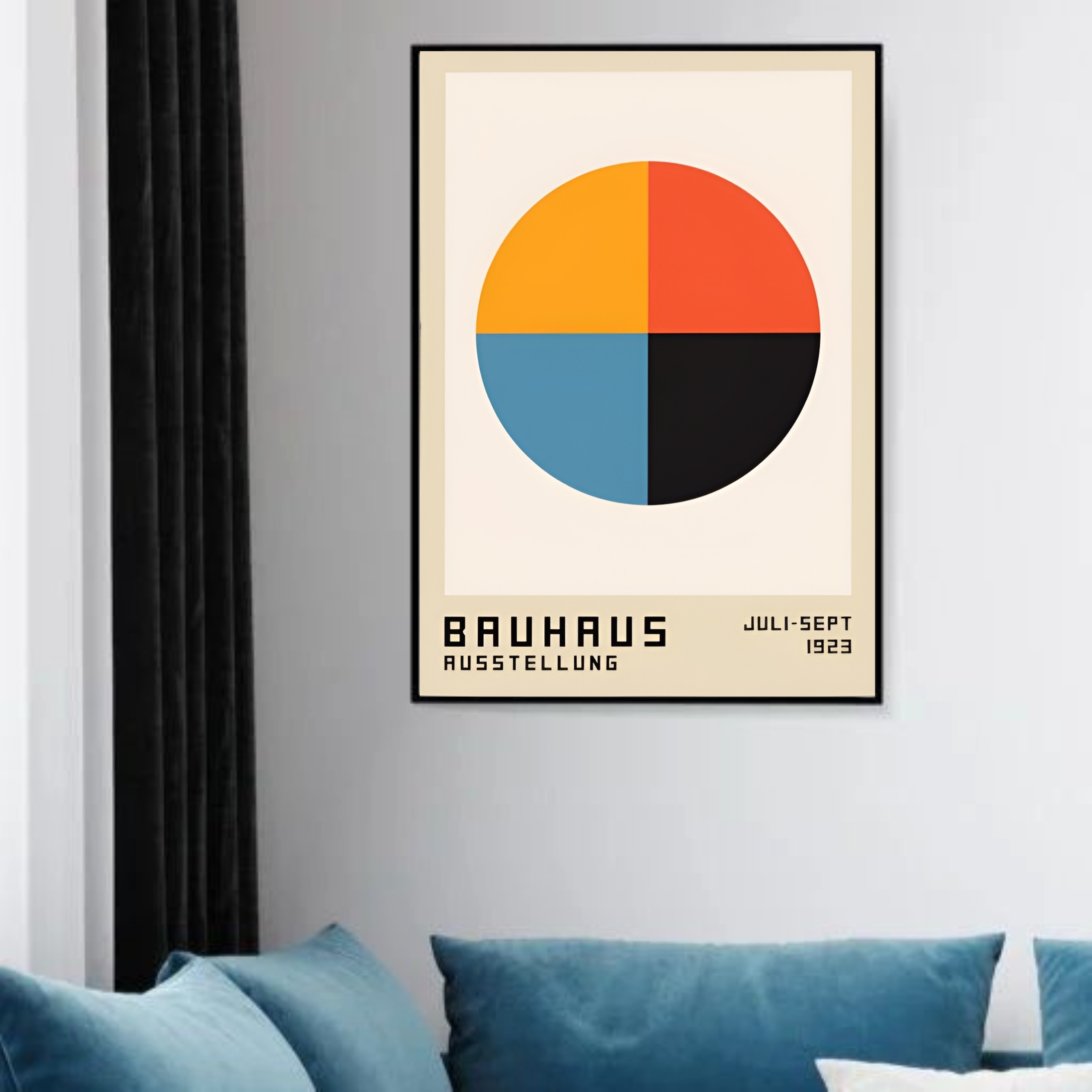 Quadro Decorativo Bauhaus – Círculo - 70x50 cm
