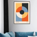 Quadro Decorativo Bauhaus – Círculos - 70x50 cm