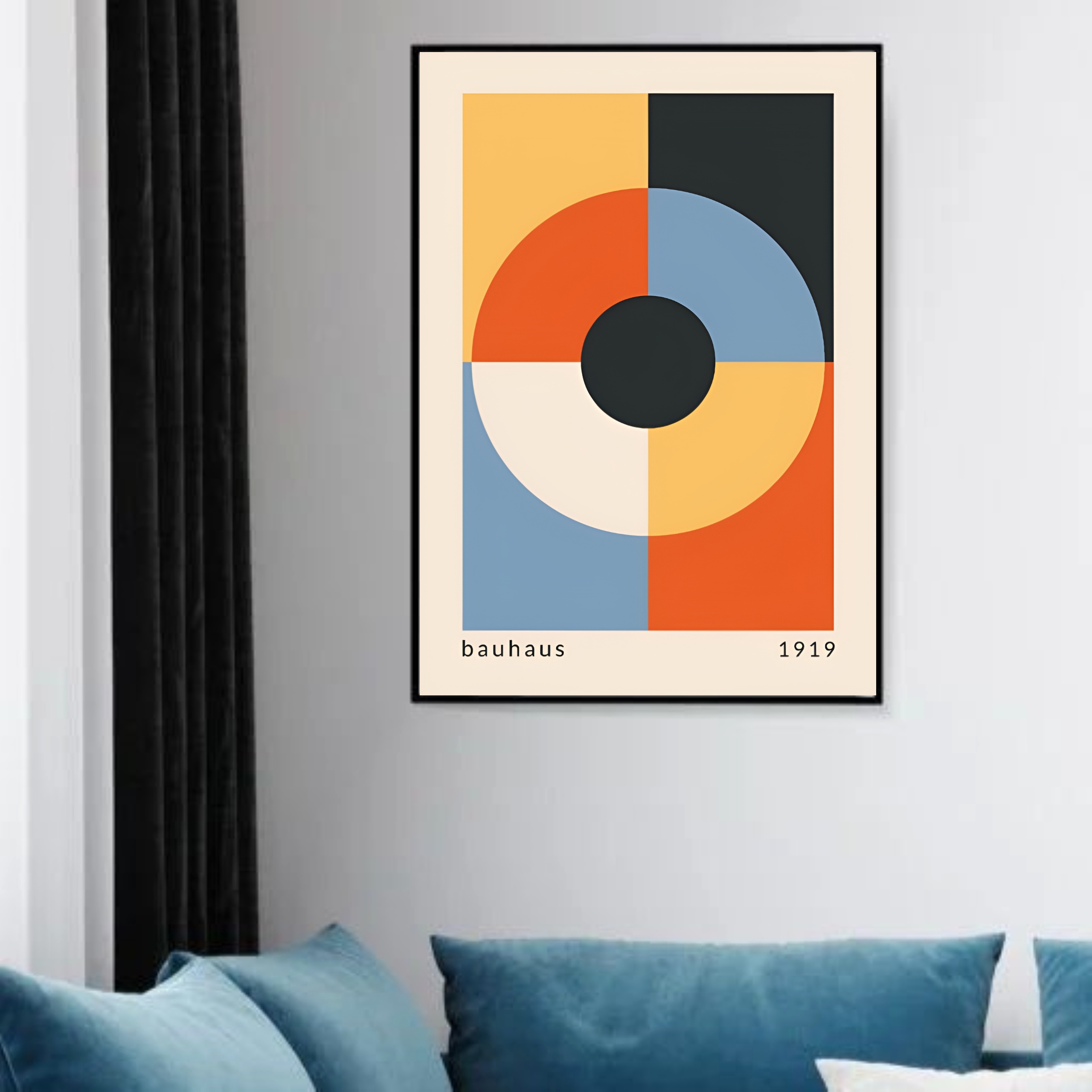 Quadro Decorativo Bauhaus – Círculos - 70x50 cm