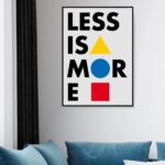 Quadro Decorativo Bauhaus – Less Is More - 70x50 cm
