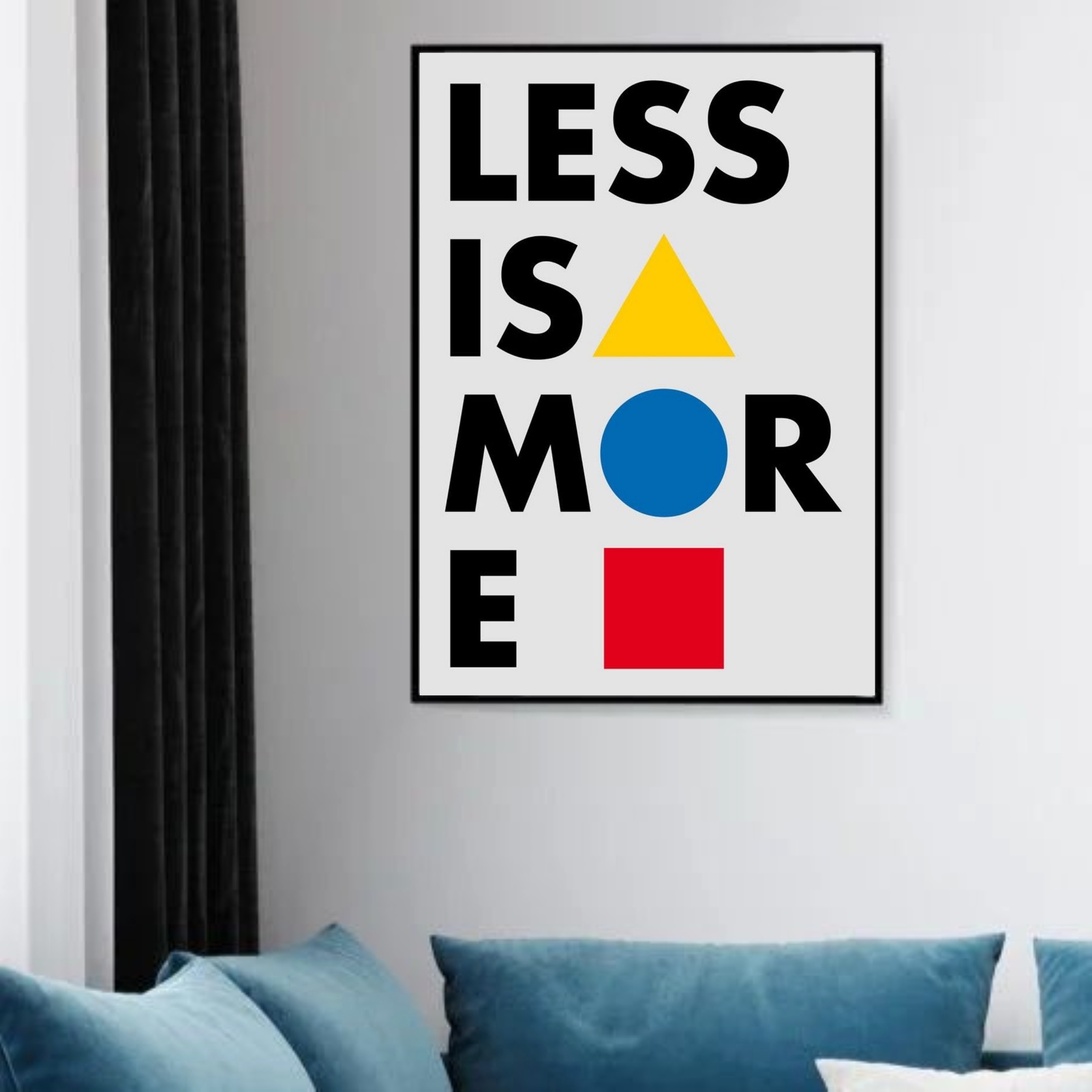 Quadro Decorativo Bauhaus – Less Is More - 70x50 cm