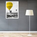 Quadro Decorativo Balões Amarelo - 70x50 cm