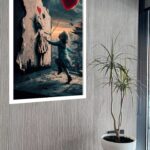 Quadro Decorativo Banksy Menina Balão - 70x50 cm