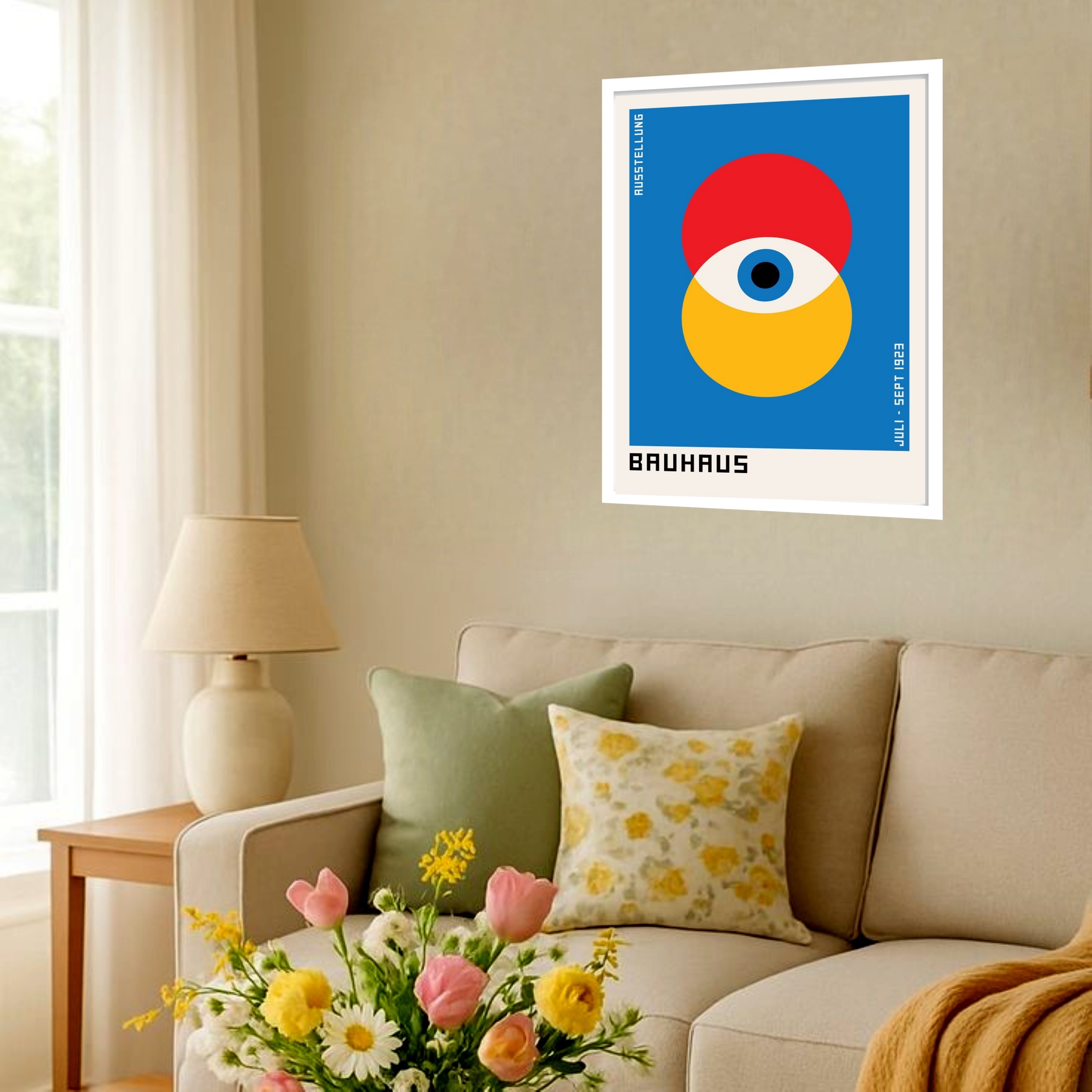 Quadro Decorativo Bauhaus Blue Poster –Eclipse Eye -70x50cm