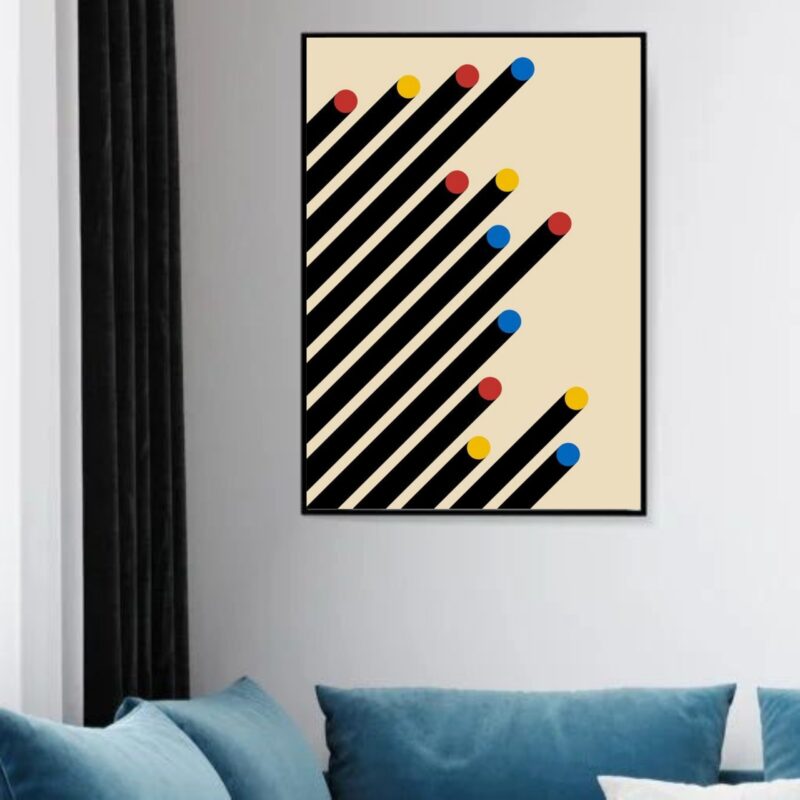 Quadro Decorativo Bauhaus Pontos - 70x50 cm