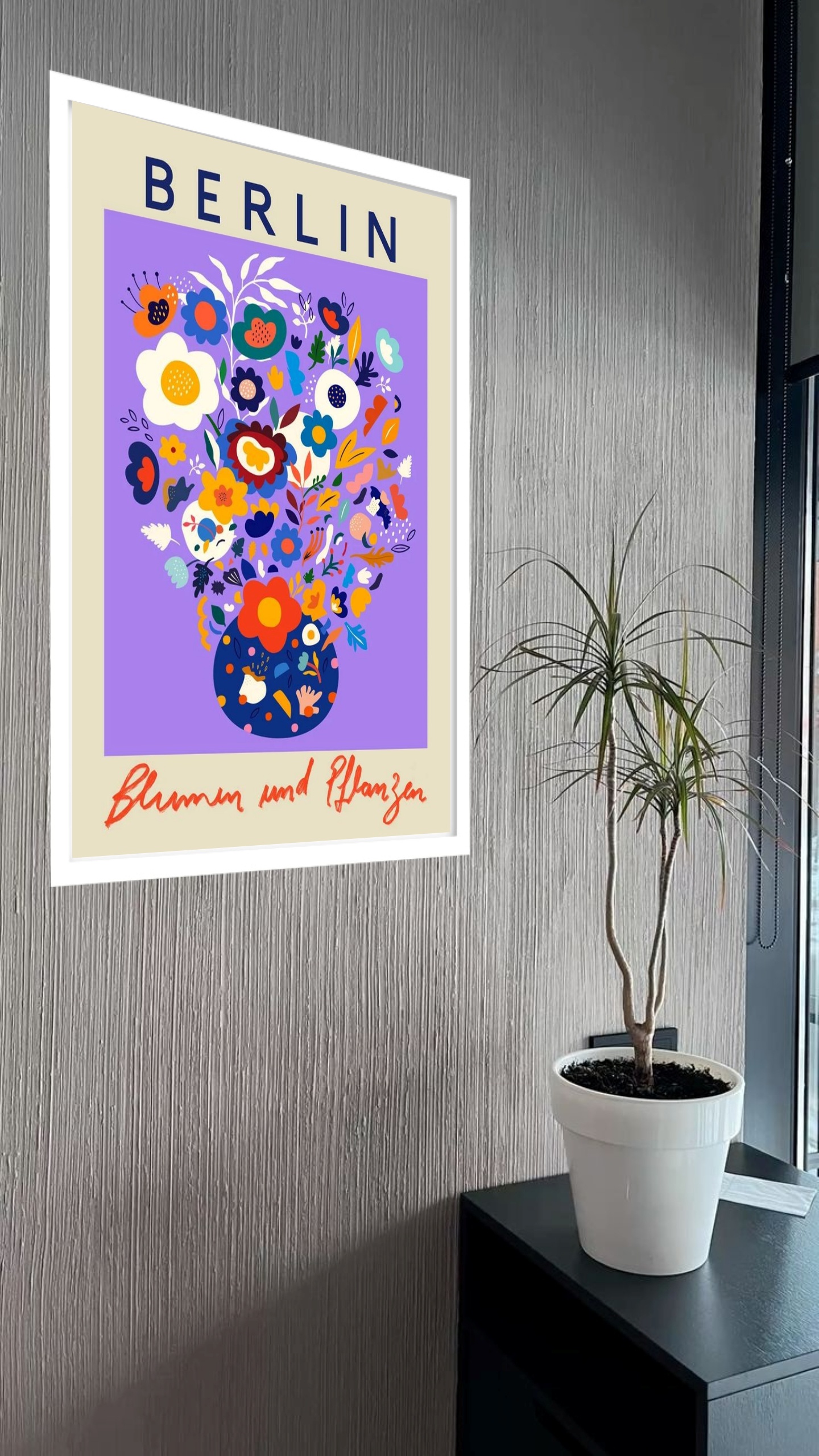 Quadro Decorativo Berlin Flower Market - 70x50 cm