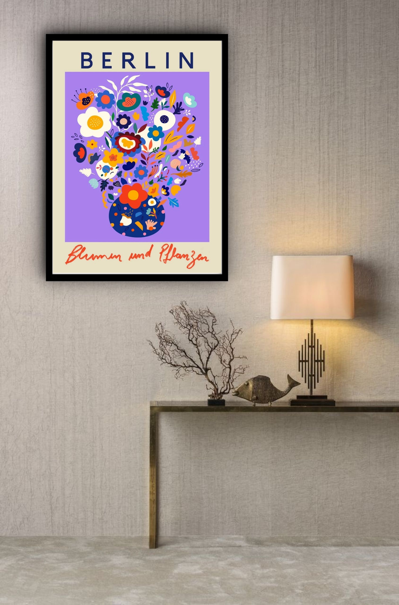 Quadro Decorativo Berlin Flower Market - 70x50 cm