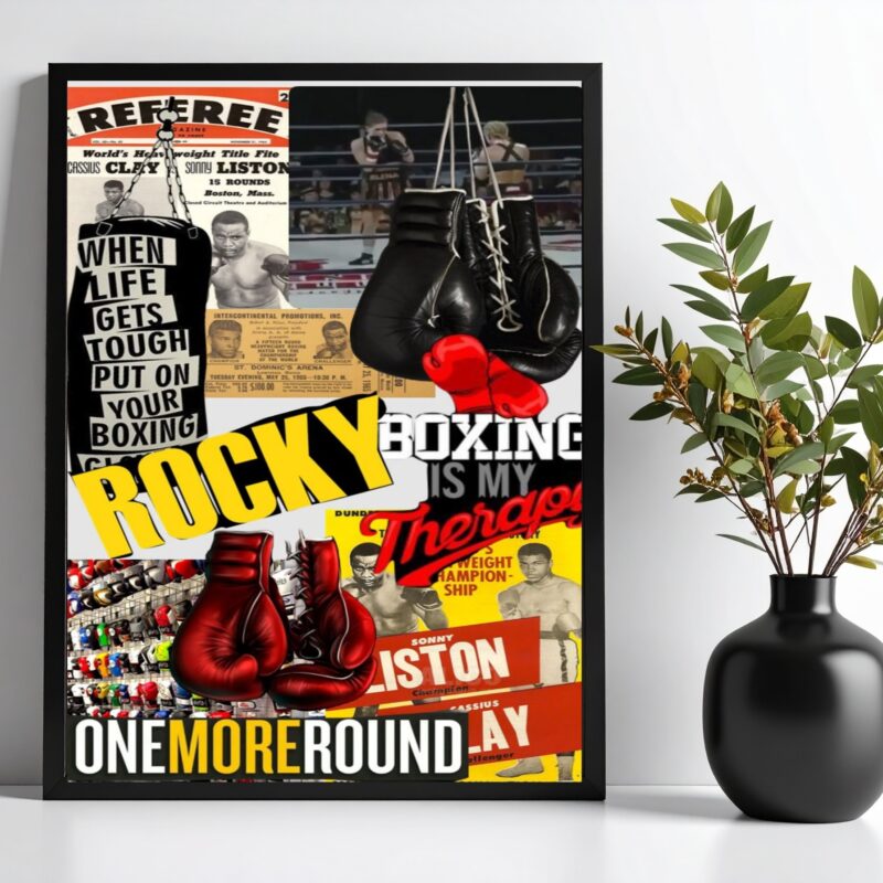 Quadro Decorativo Boxe Colagem