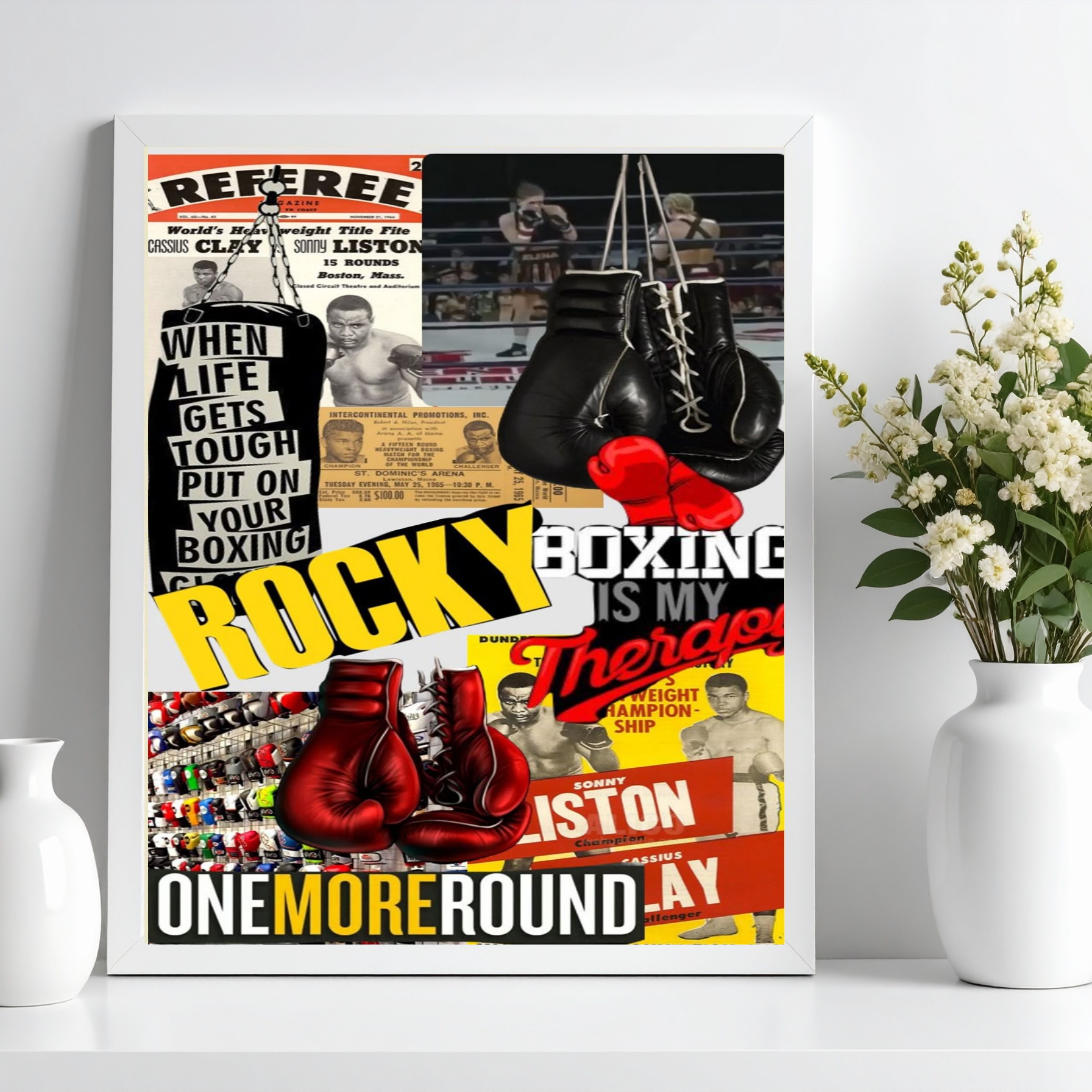 Quadro Decorativo Boxe Colagem b