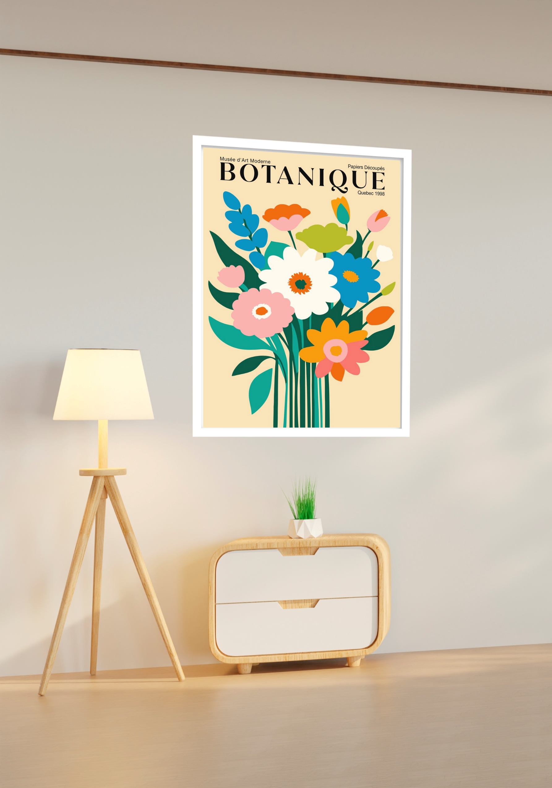Quadro Decorativo Buquê De Flores Botanic - 70x50 cm