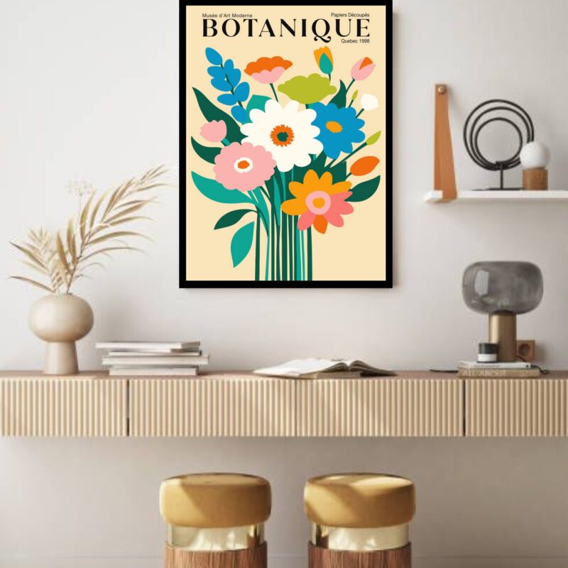 Quadro Decorativo Buquê De Flores Botanic - 70x50 cm