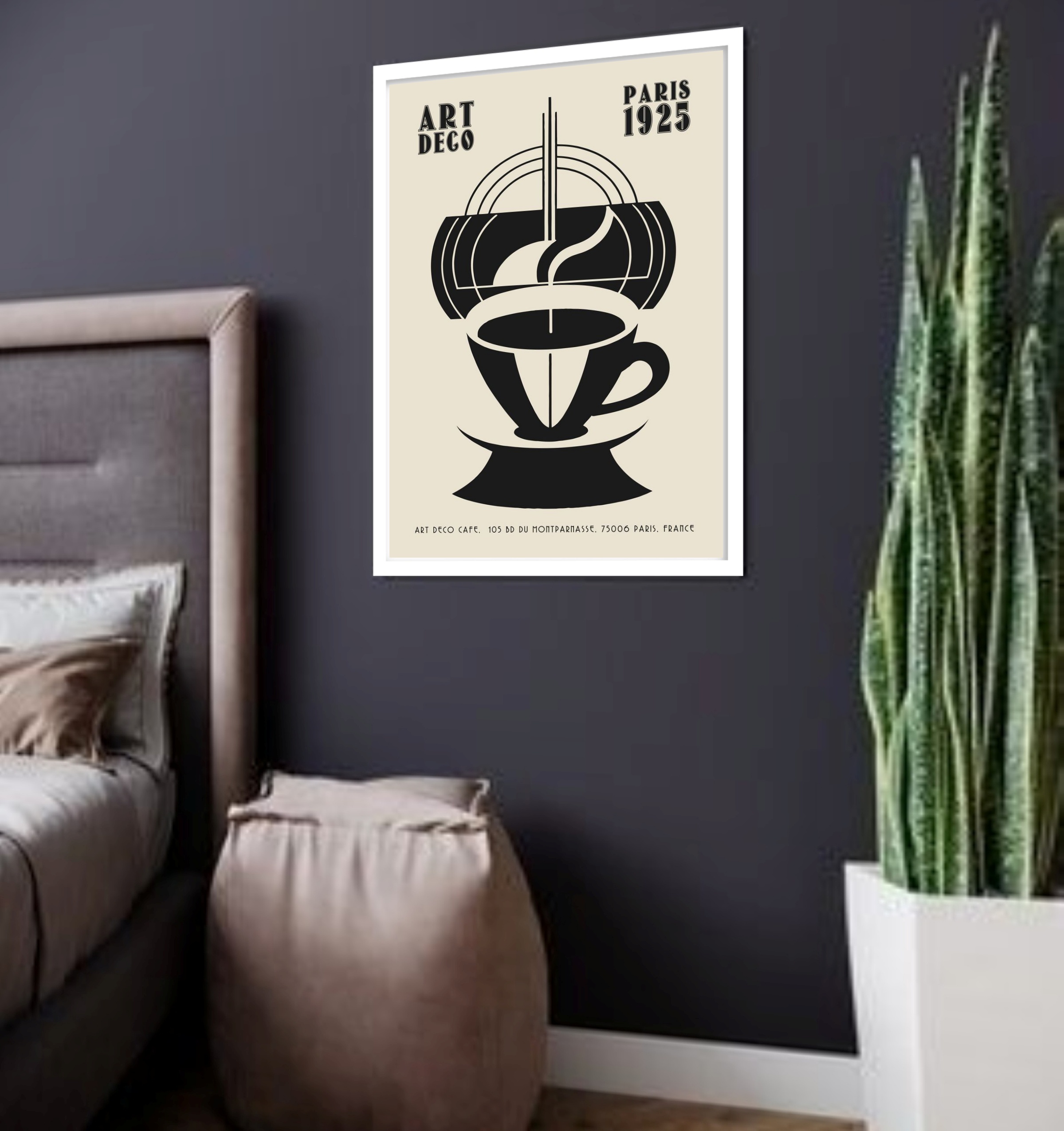 Quadro Decorativo Café Art Deco - 70x50 cm