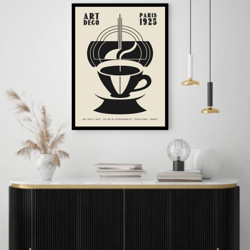 Quadro Decorativo Café Art Deco - 70x50 cm
