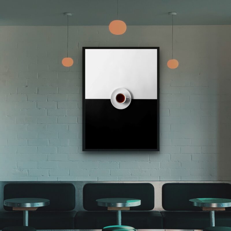 Quadro Decorativo Café Black White - 70x50 cm