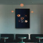 Quadro Decorativo Café Jogo da Velha - 70x50 cm