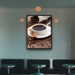 Quadro Decorativo Café Preto e Canela - 70x50 cm