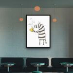 Quadro Decorativo Café Zebrinha - 70x50 cm
