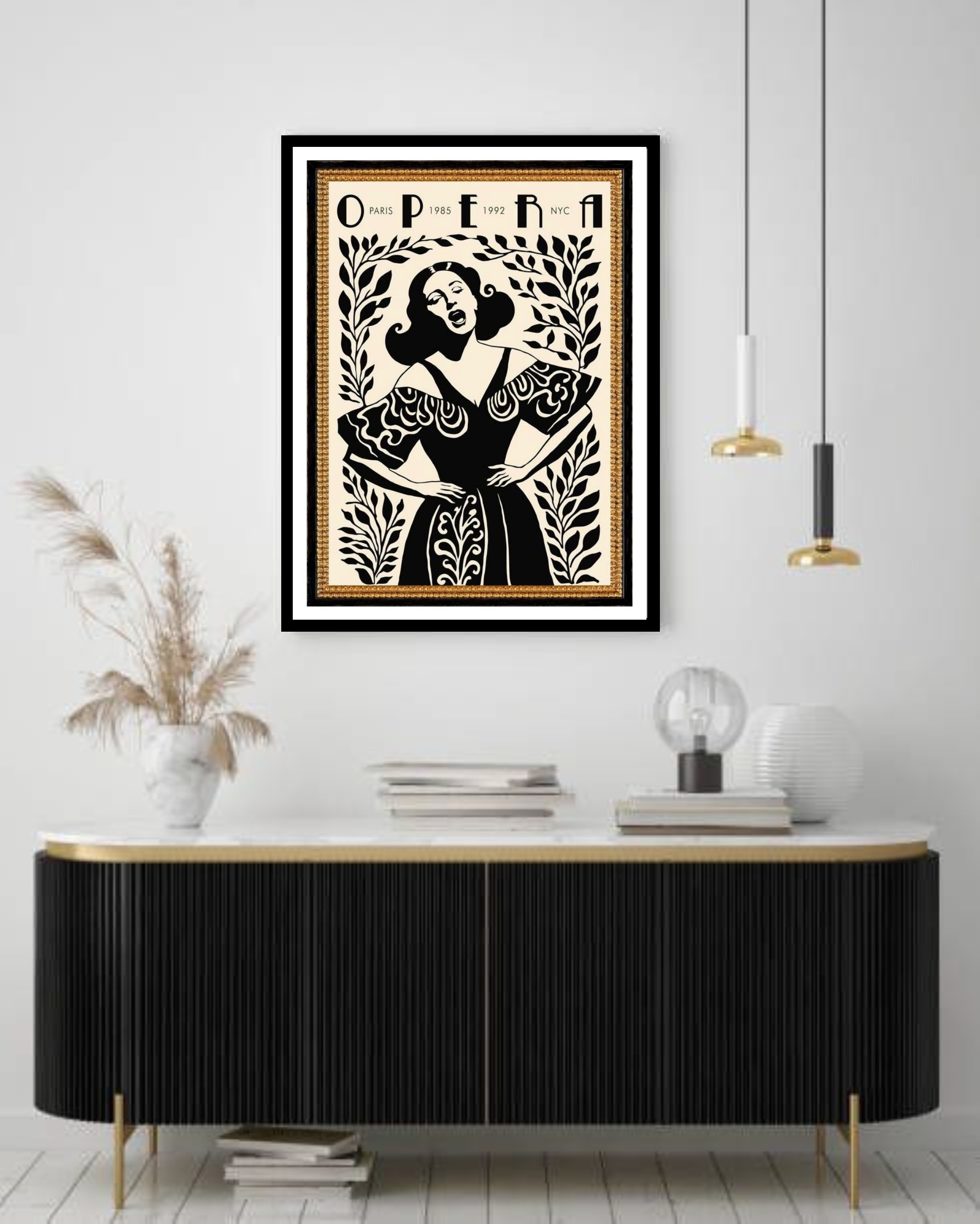 Quadro Decorativo Cantora De Ópera - 70x50 cm