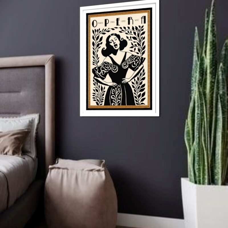 Quadro Decorativo Cantora De Ópera - 70x50 cm