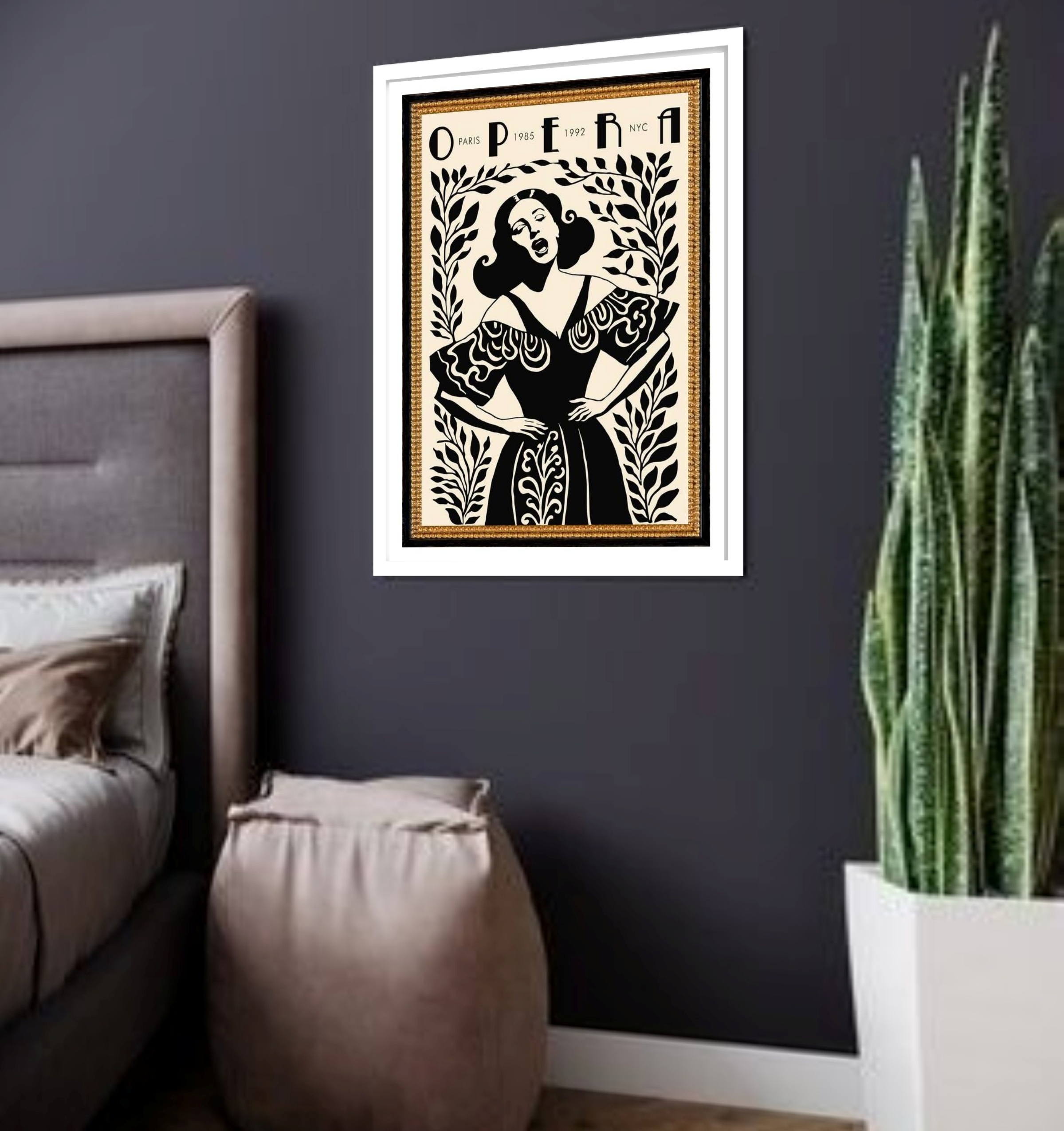 Quadro Decorativo Cantora De Ópera - 70x50 cm