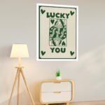 Quadro Decorativo Carta Baralho Lucky You - 70x50 cm