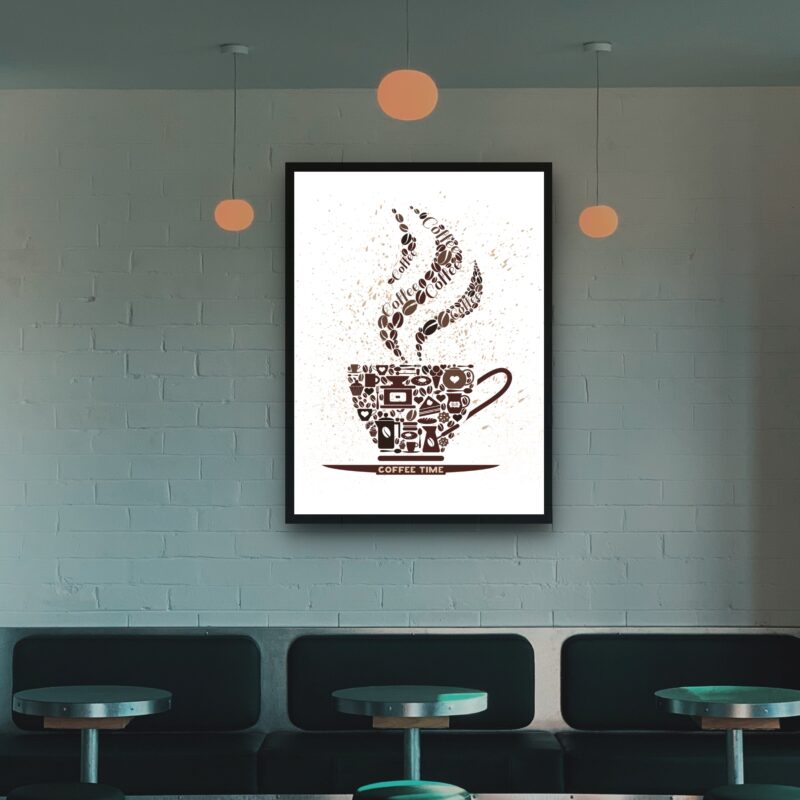 Quadro Decorativo Coffee Time - 70x50 cm