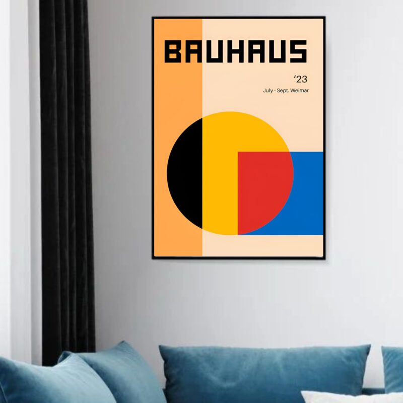 Quadro Decorativo Colorido Bauhaus – Formas - 70x50 cm