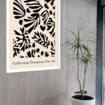 Quadro Decorativo Coral Preto e Bege Matisse - 70x50 cm