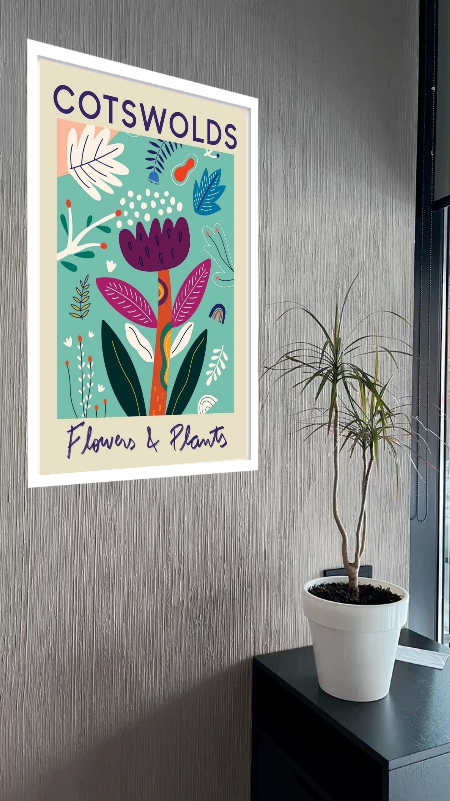 Quadro Decorativo Cotswolds Flower Market - 70x50 cm
