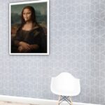 Quadro Decorativo Divertido Banheiro Monalisa - 70x50 cm
