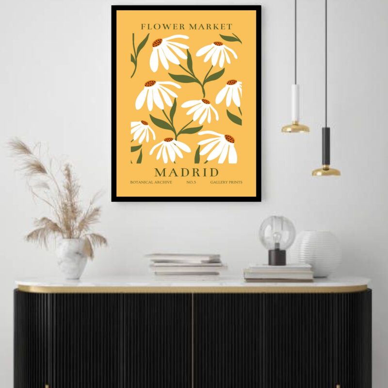 Quadro Decorativo Flower Market Madri - 70x50 cm