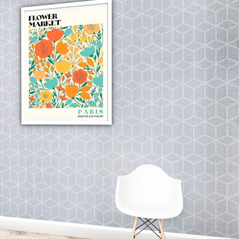 Quadro Decorativo Flower Market Paris - 70x50 cm