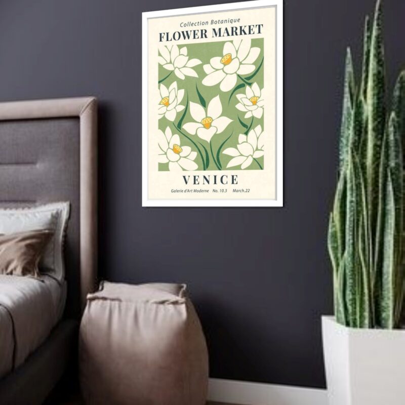Quadro Decorativo Flower Market Venice - 70x50 cm