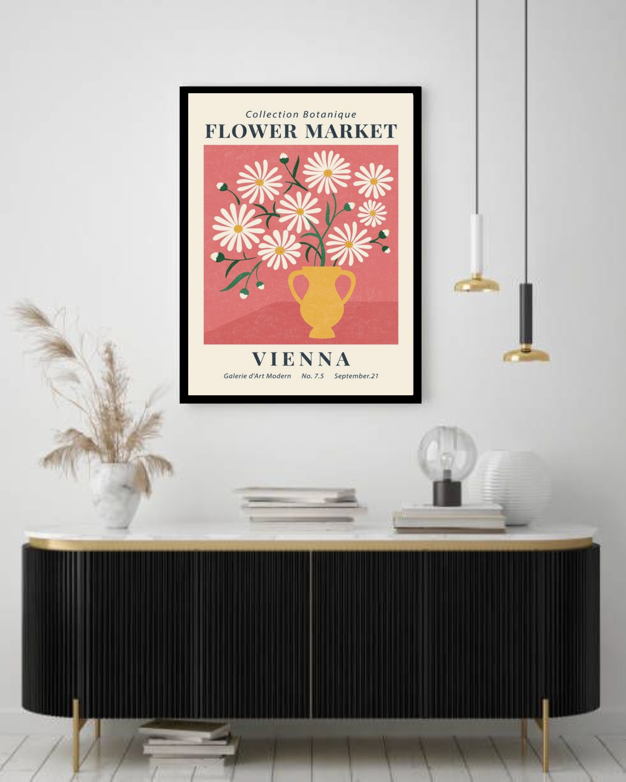 Quadro Decorativo Flower Market Vienna - 70x50 cm