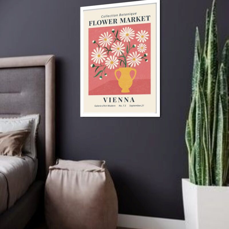 Quadro Decorativo Flower Market Vienna - 70x50 cm