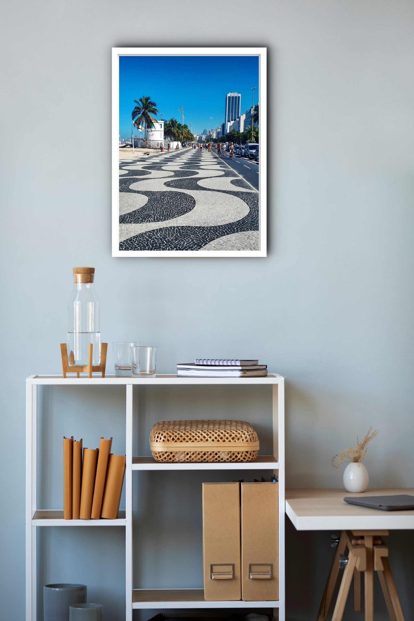 Quadro Decorativo Foto Copacabana Calçada - 70x50 cm