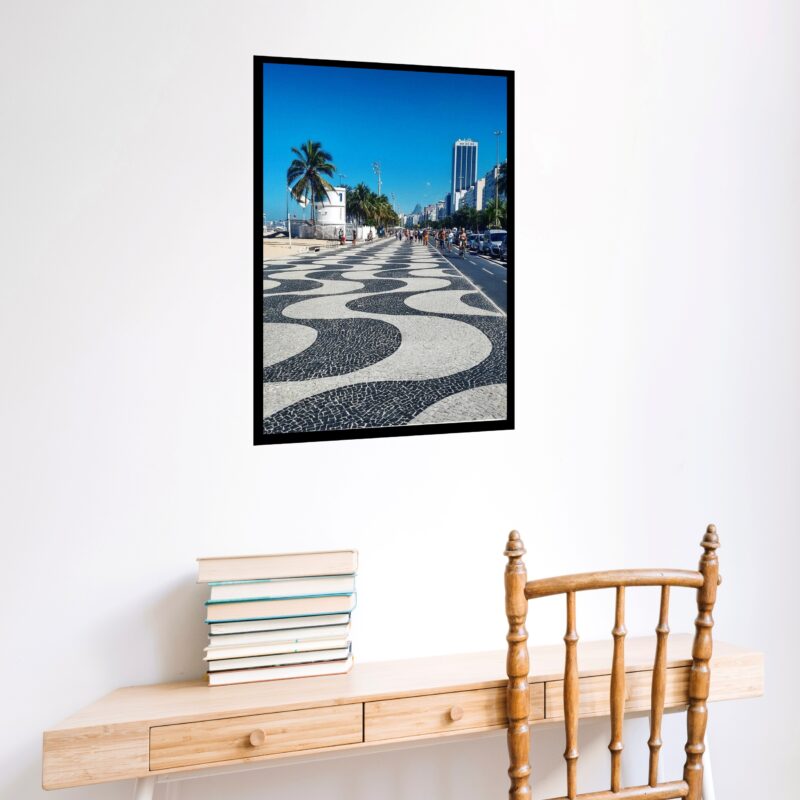 Quadro Decorativo Foto Copacabana Calçada - 70x50 cm