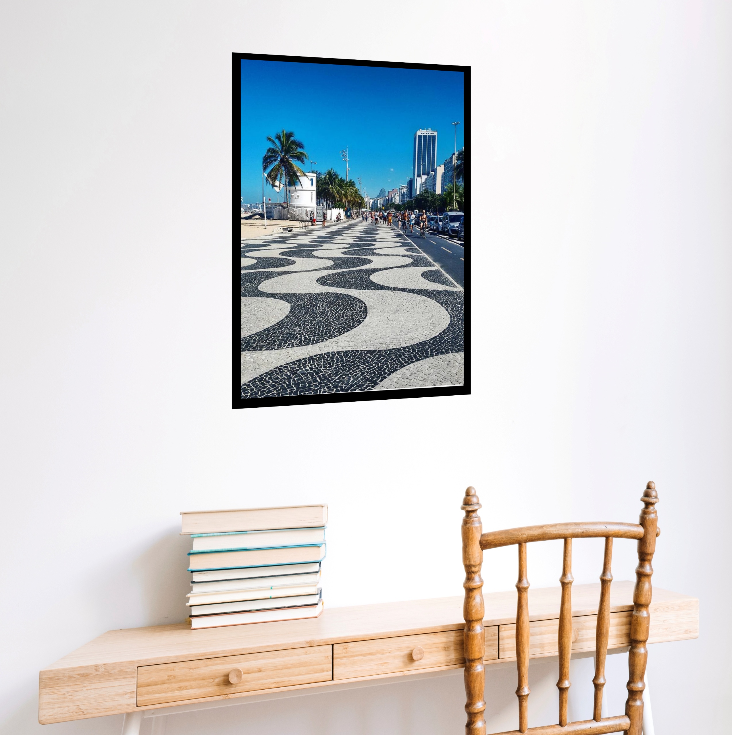 Quadro Decorativo Foto Copacabana Calçada - 70x50 cm - Quadros Online