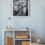 Quadro Decorativo Fotografia P&B Veneza - 70x50 cm