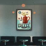 Quadro Decorativo Get More Coffee Vintage - 70x50 cm