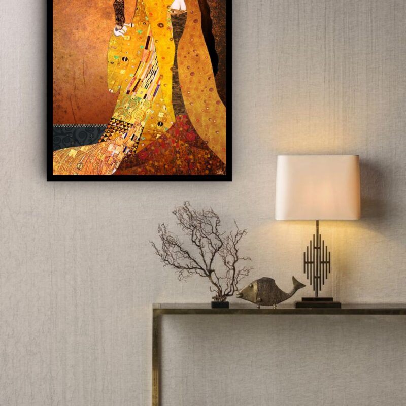Quadro Decorativo Gustav Klimt Símbolo Feminino - 70x50 cm
